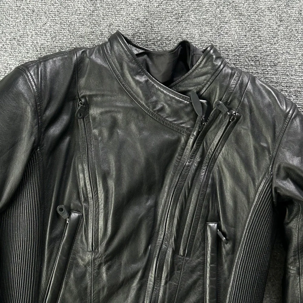 Harley Davidson FXRG Jacket Womens Medium Black Leather Motorcycle Armored‎